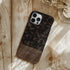 Custom Wood Name Dark Tortoiseshell iPhone Case